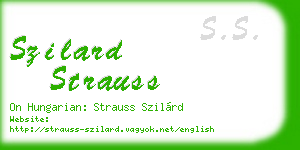 szilard strauss business card
